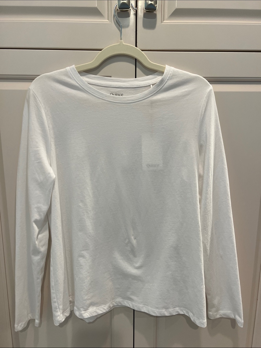 Quince White Long-Sleeve Crewneck Tee